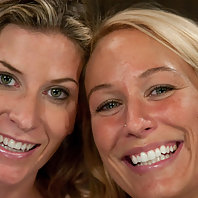 2 hot athletic MILFS bound and made to cum.