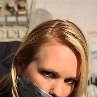Dutch girl chair-tied mouth taped struggling