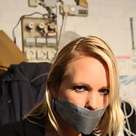 Dutch girl chair-tied mouth taped struggling