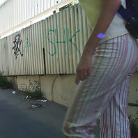 Girl gets ass fucked on the street while people stop to take pics