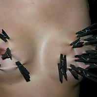 Blonde, blue eyed amazon woman from Germany in extreme bondage.