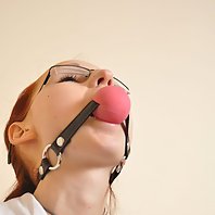 Tied Virgin Bailey cannot escape her bondage masters