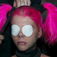 Sasha Grey and a pink haired slut treated to punishment bondage